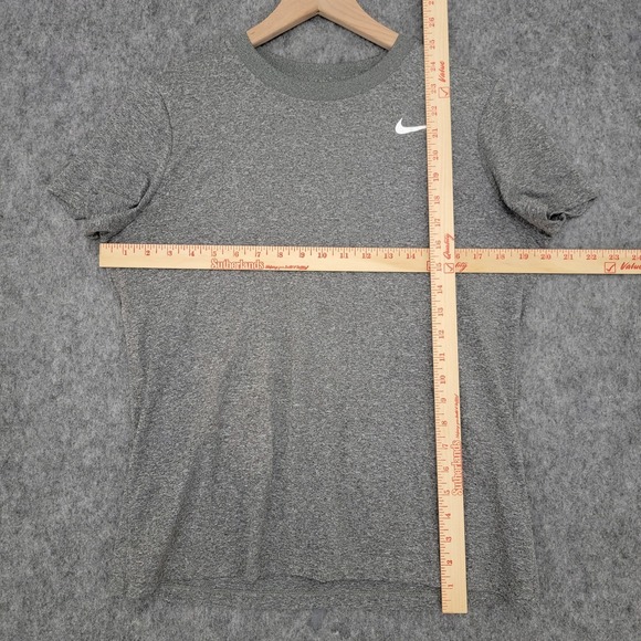 Nike Shirt Mens Large Gray Dri-FIT The Nike Tee Swoosh Athletic Running Training - Picture 5 of 8